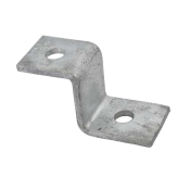 2 Hole 41mm Z Bracket HDG 87x47mm P1347