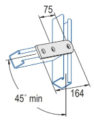 3 Hole Flat Adj Channel Plate Adjustable HDG 40x164mm P2322