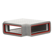 204x60mm Self-Seal Tee Piece Thermal Ducting Equal Tee