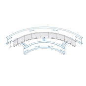 30mm Curved Divider 1.5M Unistrut Cable Ladder HDG