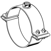 1/2inchnb Fixed Point Clamp c/w 4 Bolts & Nuts M16 Boss