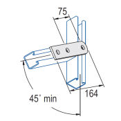 Unistrut 3 Hole Adjustable Flat Plate - 164mm - HDG