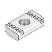 Unistrut M6 Channel Nut No Spring - ZP