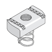 Unistrut M12 Channel Nut Short Spring - ZP