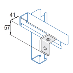 Unistrut Channel Angle Fitting 90 Deg Bracketry