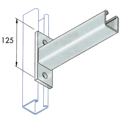 P2663 Cantilever Arm - Single Deep Plain Channel