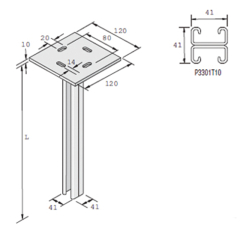 HBLD - Vertical Support With Channel P3301T10