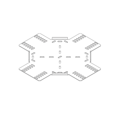 Light Duty Cable Tray Equal Crosses - Pre Galvanised