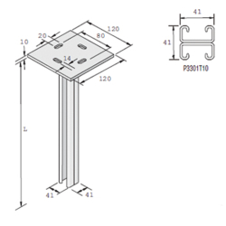 HBLD - Vertical Support With Channel P3301T10
