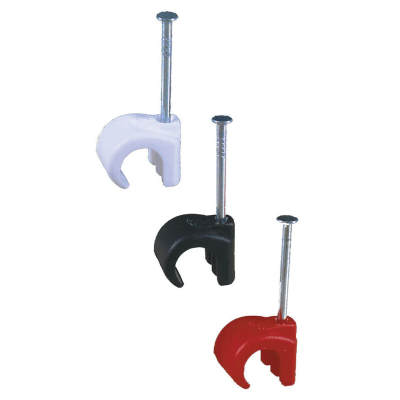6.0mm White Round Cable Clips