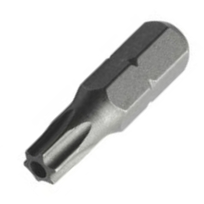 T15-Bx25mm 6 Lobe Pin Security Screw Driver Bit