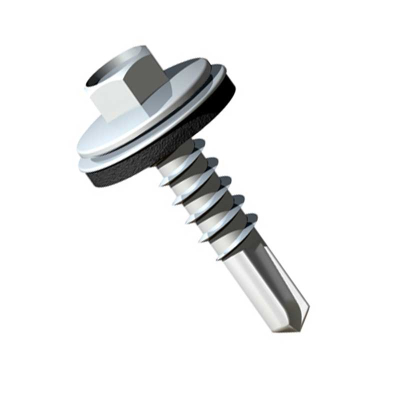 5.5x70mm/16W Hex S/Drill Screw Coarse Light Steel - 16mm Wash