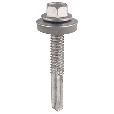 5.5x38mm/16W Hex S/Drill Screw Fine Heavy Steel - 16mm Wash