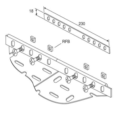 Cable Tray Straight Coupler PG Medium Duty TUM/SC - 1 Pair