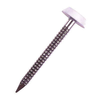 40x2.10mm S/S White Polytop Pins
