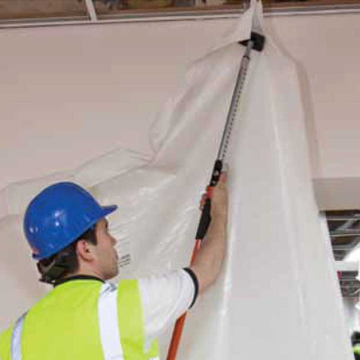 4mx50m Polythene Sheet 65mu Flame Retardant Protection