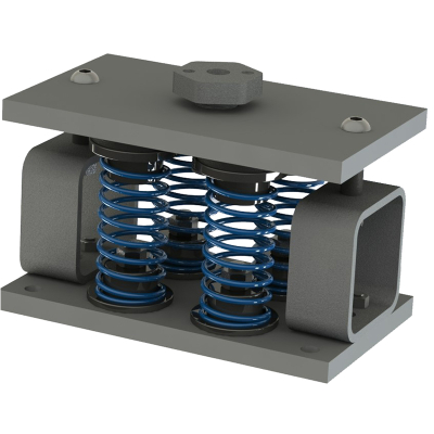 Anti-Vibration Spring Mount - 500kg Brown (50mm Static Defle