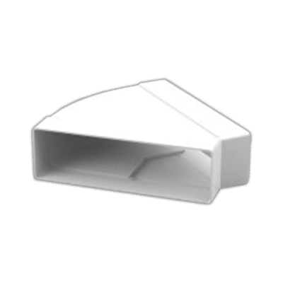 220x90mm 45deg Horizontal Bend Plastic Duct Flat Bend