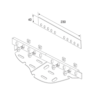Straight Cable Tray Couplers Heavy Duty HDG (Pair) TUH/SCH