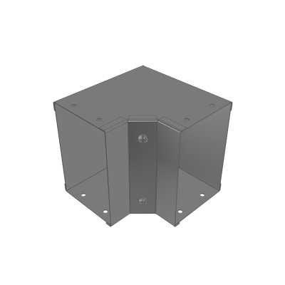 100x50mm 90deg Inside Lid Galv Trunking Gusset Bend