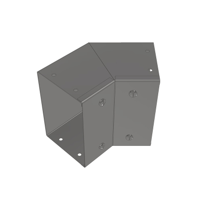 75x50mm 45deg Inside Lid Galv Trunking Gusset Bend