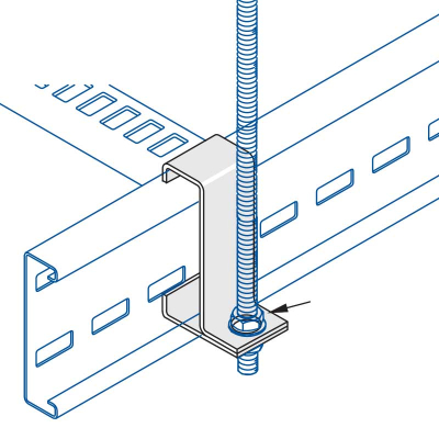 100mm Suspension Clip *20* Unistrut U10 Cable Ladder HDG