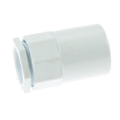 25mm White Female Adapters PVC Plastic Conduit