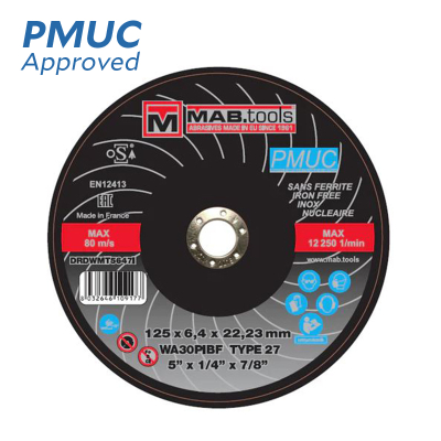 PMUC Grinding Disc 115 x 6.4mm For Nuclear Applications