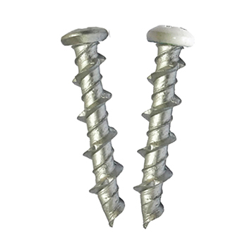 5.0x38 Light-Duty Wall Screw BZP with White Pan Head