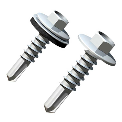 5.5x19mm Hex S/Drill Screws Coarse Light Steel - No Washer