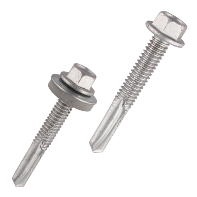 5.5x65mm Hex S/Drill Screws Fine Heavy Steel - No Washer