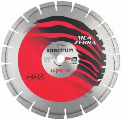 230x22mm MCA Diamond Blade Pro Zebra Abrasive