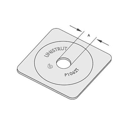Unistrut Domed External Washer 40x40x3mm - M12 - PG