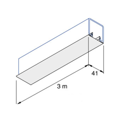 Unistrut Cover Strip Pre-Galv - 3m